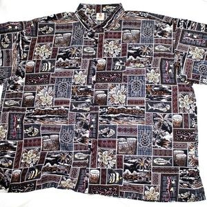 Rima Mens Hawaiian Camp Caribbean Short Sleeve‎ But